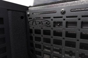 Ford Super Duty Molle Panels - Rear - Addictive Desert Designs - Hammer Black Powder Coat Finish - Black - `23-`27